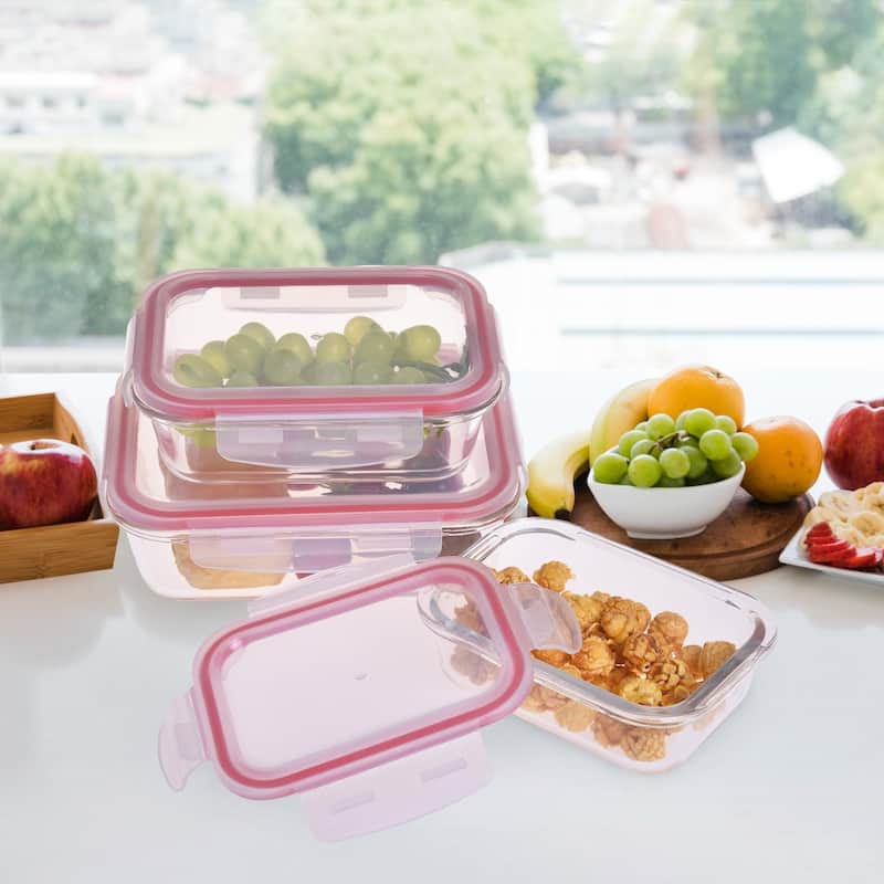 Westinghouse 3-Piece Glass Food Storage Container Set - 370 to 1050ml