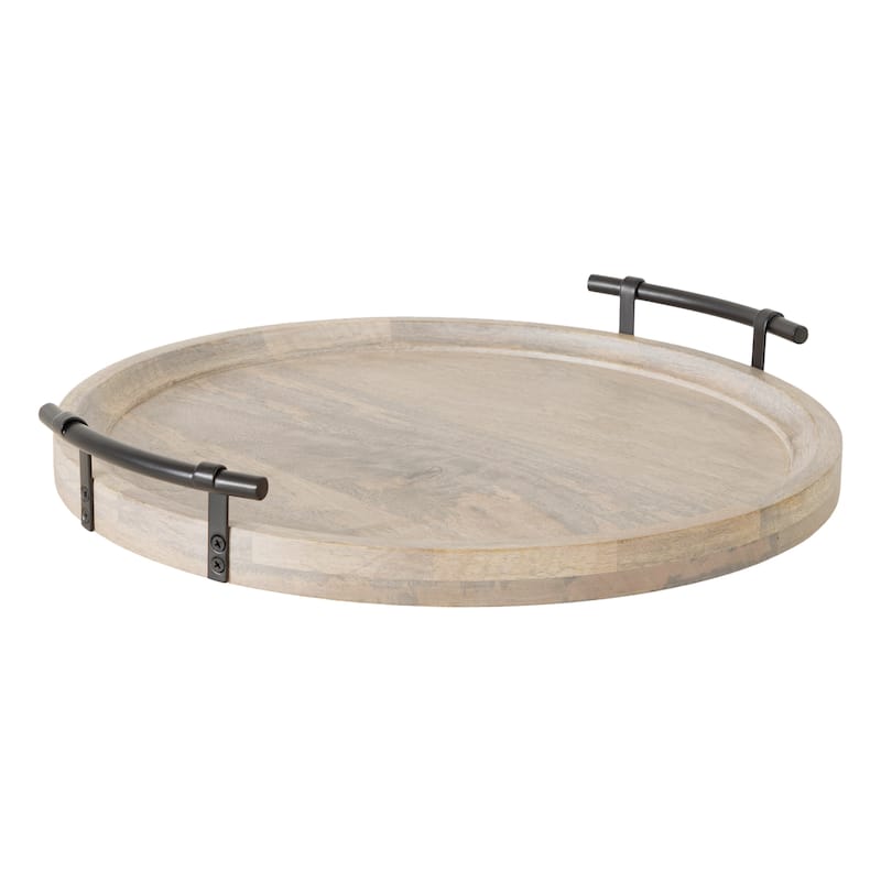 Kate and Laurel Bruillet Lazy Susan Tray - 20x20 - Natural