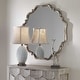 preview thumbnail 1 of 1, Uttermost Valentia Antique Contemporary Farmhouse Scalloped Large Wall Oxidized Silver