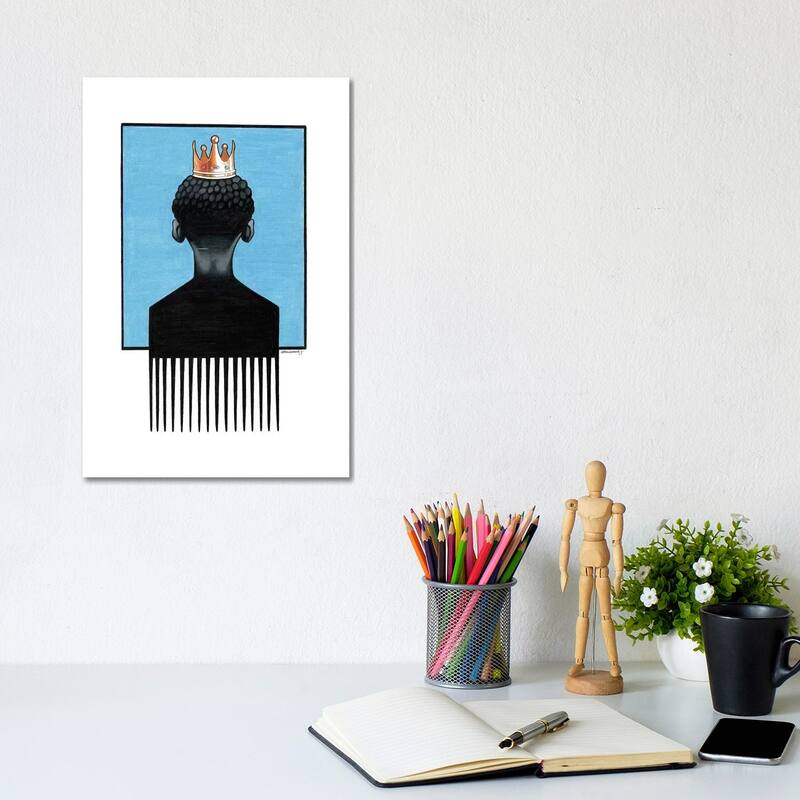iCanvas "Little Prince Afropick" by Manasseh Johnson Canvas Print - 12x8x0.75