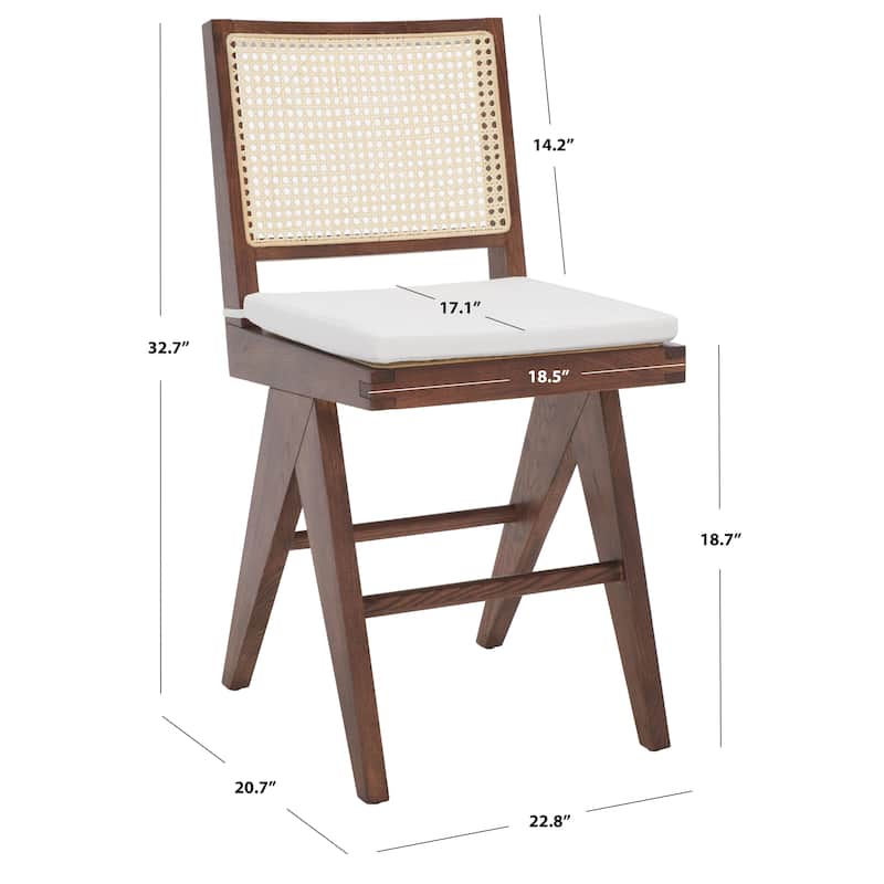 SAFAVIEH Couture Meine Rattan 22-inch Counter Stool - 18 In. W x 23 In. D x 38 In. H - 18Wx23Dx38H