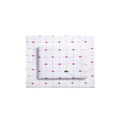 Lacoste Slice Geometric Cotton Sheet Set