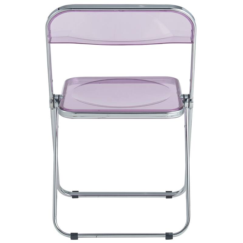 5-Piece Dining Set with Folding Chairs and Round Dining Table Lawrence Collection by LeisureMod