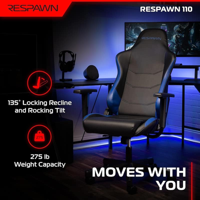 RESPAWN 110 Ergonomic Gaming Chair - Racing Style High Back PC Computer Desk Office Chair
