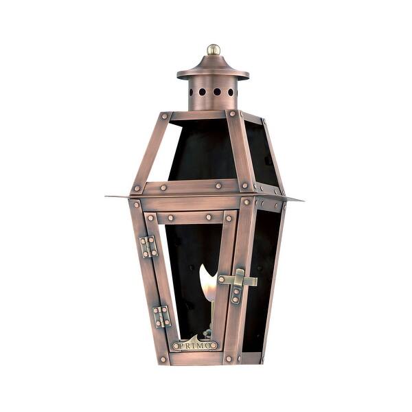 Shop Primo Lanterns Ol 15fg Orleans 10 Wide Outdoor Wall Mounted Lantern Natural Gas Configuration Copper Overstock 12986940