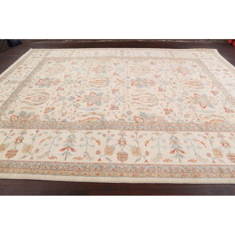 Vegetable Dye Sultanabad Ziegler Oriental Wool Area Rug Hand-knotted - 9'1" x 12'0"
