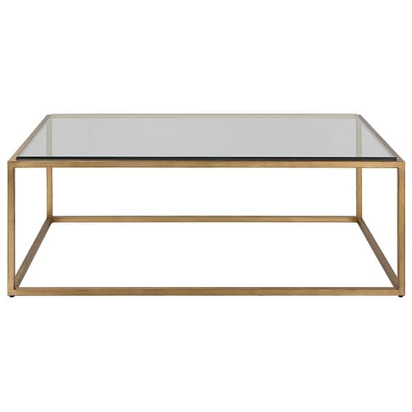 slide 2 of 6, Uttermost Bravura Gold Coffee Table - 48"W x 17"H x 30"D