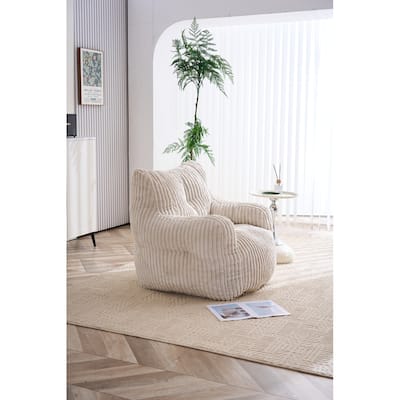 Corduroy Fabric Bean Bag Chair Filled With Memory Sponge