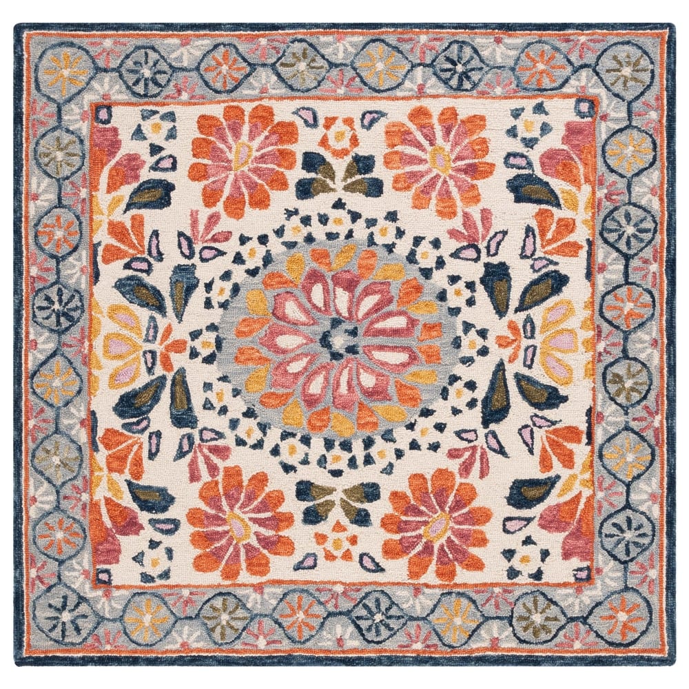 SAFAVIEH Handmade Blossom Kinneret French Country Wool Rug