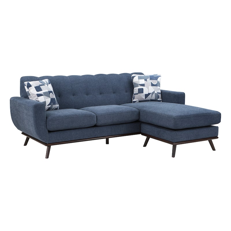 Tarsilla Chenille Reversible Sofa Chaise - Blue