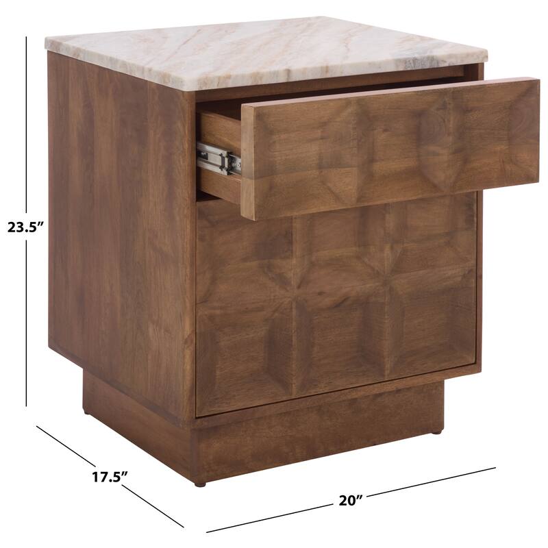 SAFAVIEH Couture Paxter Marble Top Nightstand