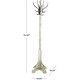preview thumbnail 18 of 16, Gray Wood Vintage Style 12 Hook Scroll Coat Rack with Black Metal Hooks