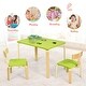 preview thumbnail 5 of 6, Green Wooden Children's Tables and Chairs Suitable for Kindergarten, Children's Bedroom - 30.5" x 21" x 21" (L x W x H)