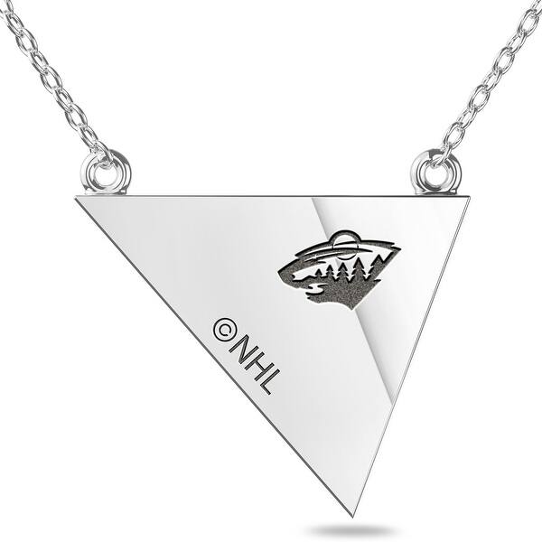 Shop Minnesota Wild Engraved Sterling Silver Diamond Triple Station Necklace In Red Green On Sale Overstock 29927688