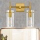 preview thumbnail 9 of 38, 2/ 3/ 4 - Light Bathroom Vanity Light Wall Sconce with Clear Glass