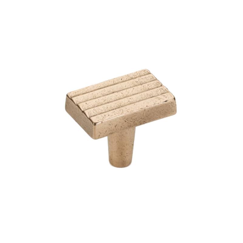 Schaub and Company Stradella 1-1/2" "T" Bar Solid Cast Bronze Ridged - Natural Bronze