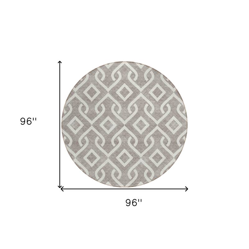 HomeRoots Geometric Transitional Rectangle Outdoor Rug