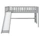 preview thumbnail 20 of 22, Full Low Loft Bed with Ladder & Slide, White