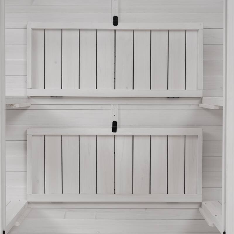 78-inch Wooden Greenhouse Cold Frame with 4 Independent Skylights