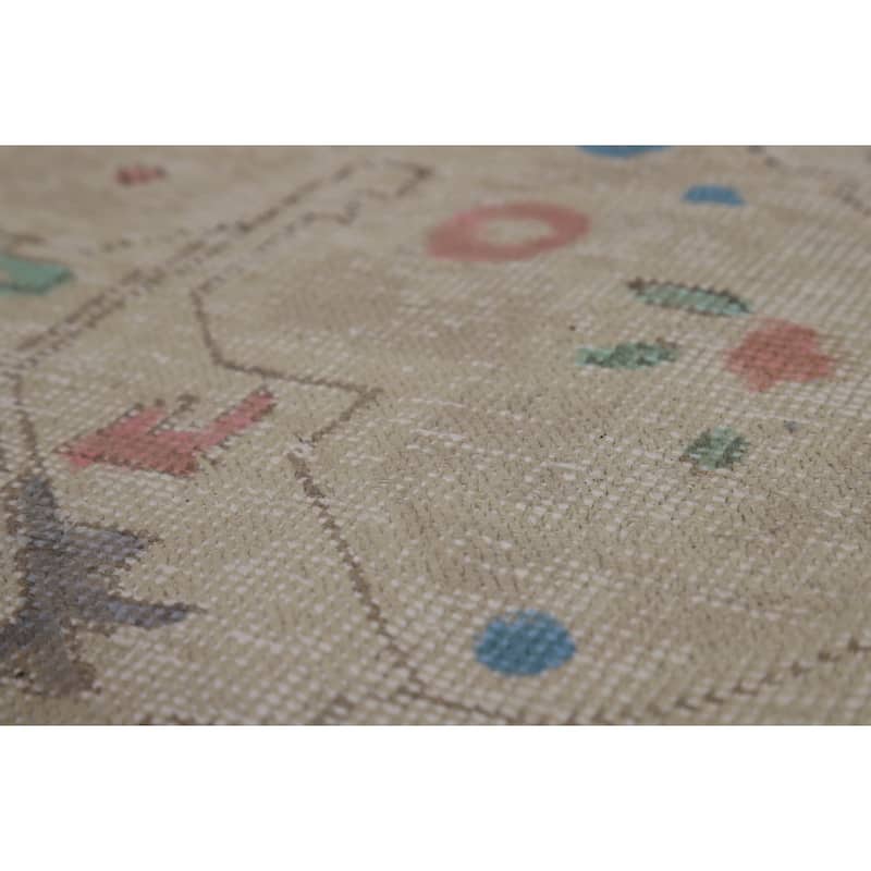 Overdyed Tabriz Persian Area Rug Hand-Knotted Wool Carpet - 7'8"x 10'8"