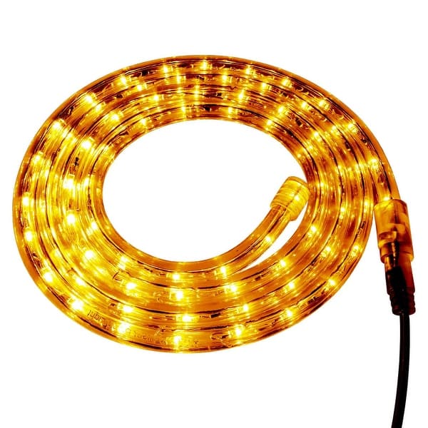Led Rope Light Yellow Yellow LED Rope Light with 120 Volt Ideal for Indoor and Outdoor - 19. ...