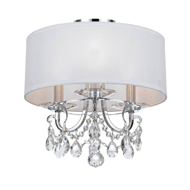 Othello 3 Light Polished Chrome Ceiling Mount - 14"W x 15"H