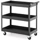 preview thumbnail 1 of 11, Costway 3-Tier Utility Cart Metal Mental Storage Service Trolley - See details Black