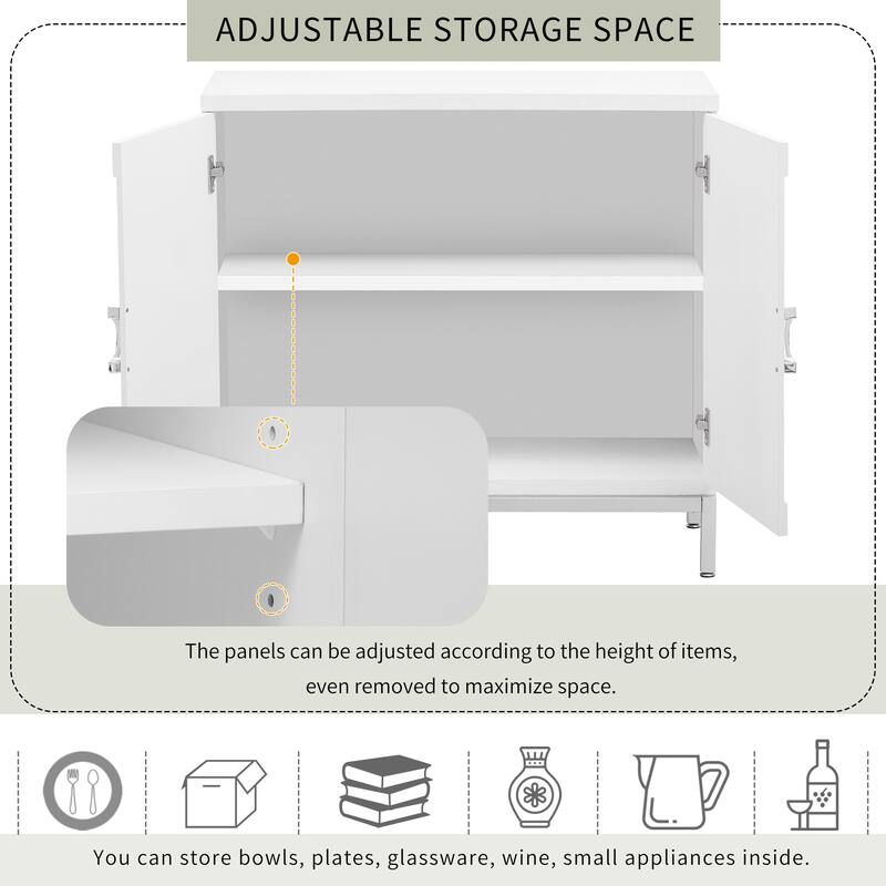 Simple Storage Sideboard with Metal Leg Frame