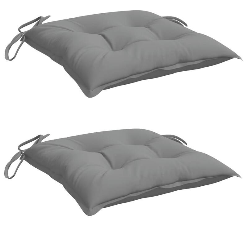 Kia Outdoor Cushion For Set of 2, Square Gray Oxford Fabric