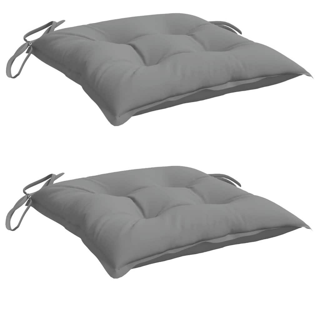Kia Outdoor Cushion For Set of 2, Square Gray Oxford Fabric