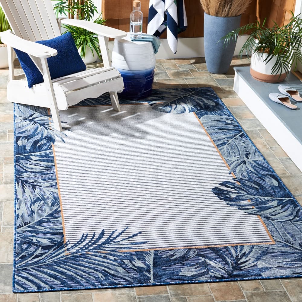SAFAVIEH Cabana Raluca Indoor/ Outdoor Tropical Border Rug
