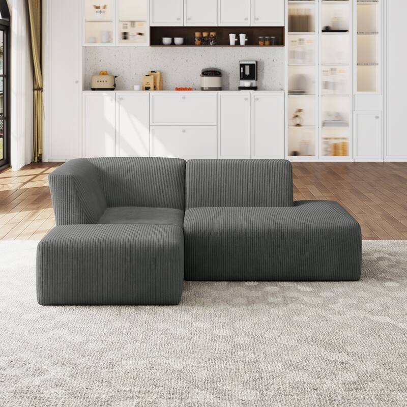 Oversized Corduroy Modular Sectional Fabric Sofa