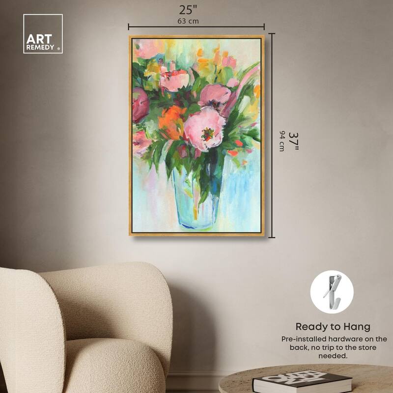 Charming Bouquet Canvas by Art Remedy