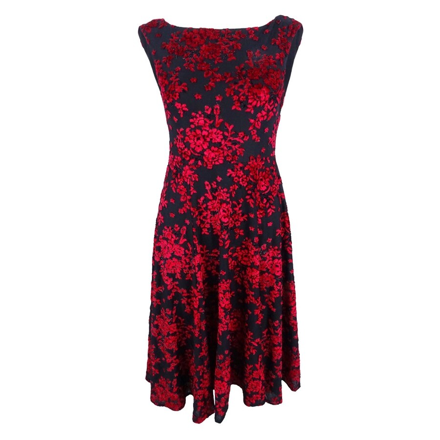 Shop Betsey Johnson Women S Burnout Velvet Tea Length Midi Dress