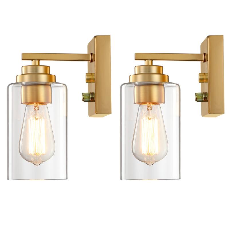 1-Light Wall Lights Vanity Lights For Bathroom Set of 2 - 2 Pack