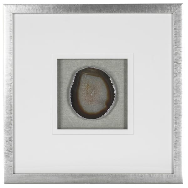 slide 2 of 8, HUJI Agate Slice Shadow Box Wall Decor Brown
