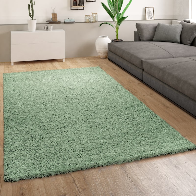 Plain Shag Rug For Living Room or Bedroom in pastell colors