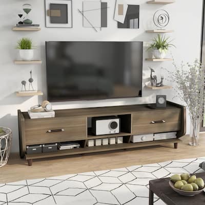 Vinas Mid-Century Modern 71-inch Multi-functional Storage TV Console by Carson Carrington