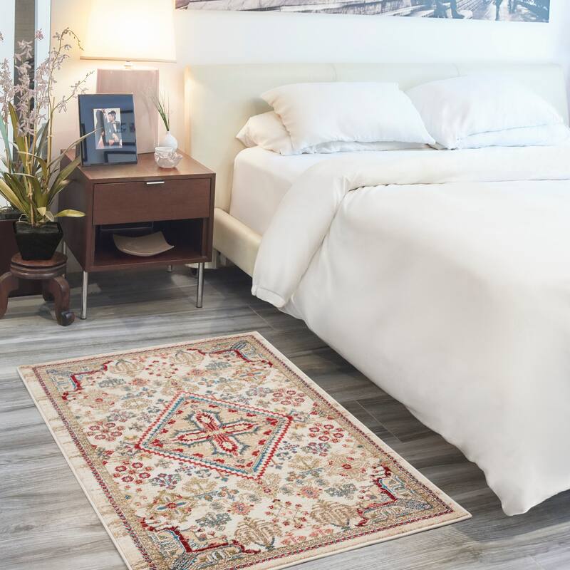 Nourison Revel Traditional Floral Medallion Area Rug