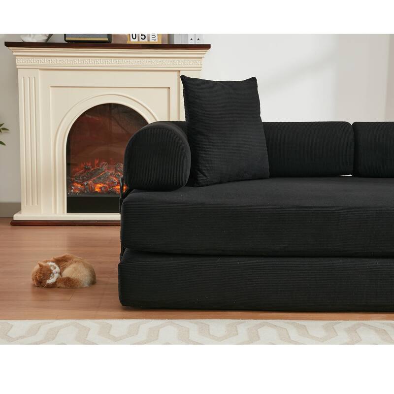 4-in-1 Convertible Modular Sleeper Sofa Bed with Foldable Design