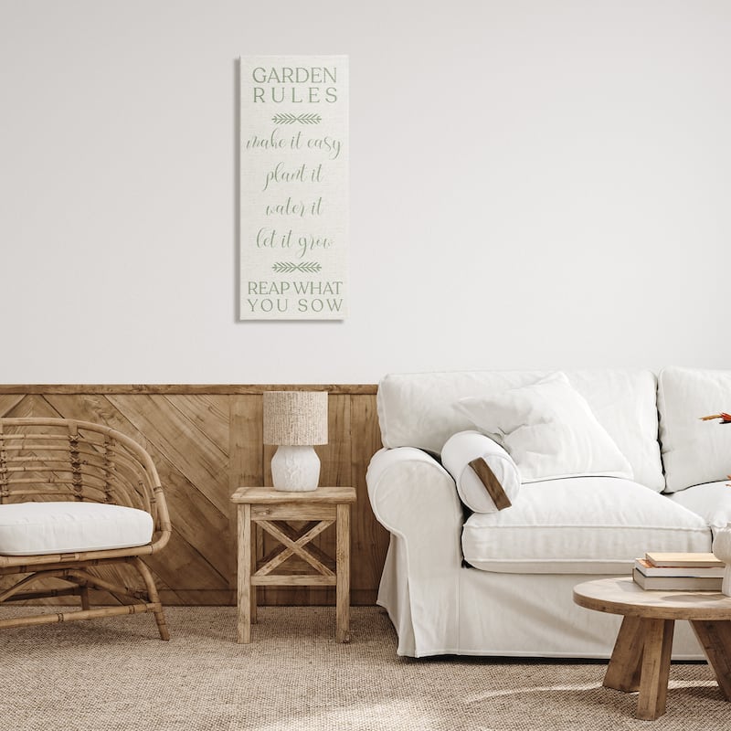 Stupell Country Garden Rules Canvas Wall Art Design By Lil' Rue