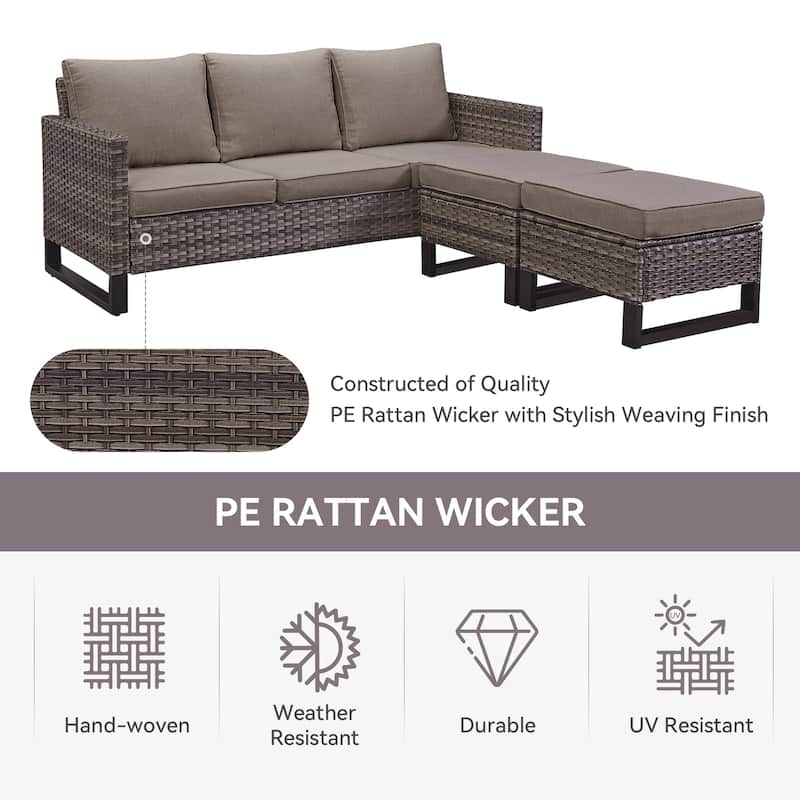 5 Piece Patio Sofa Chair Furniture Set