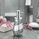 preview thumbnail 4 of 3, Creative Scents Silver Mosaic Hand Soap Dispenser - Gray - Silver /Gray