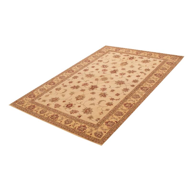 ECARPETGALLERY Hand-knotted Jamshidpour Cream Wool Rug - 6' 7" x 10' 3"