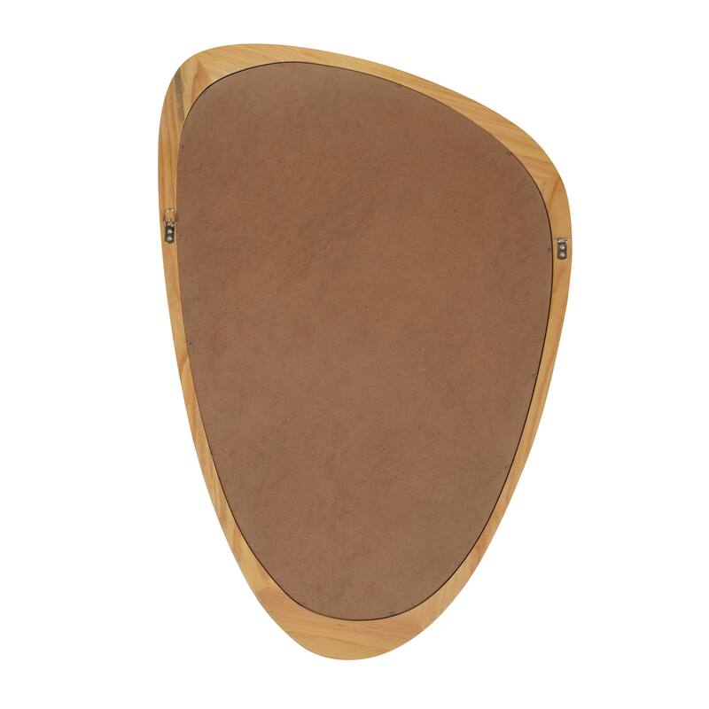 24"x36" Irregular Solid Wood Frame Decorative Mirror,For Bedroom, Bathroom, Living Room, Entryway