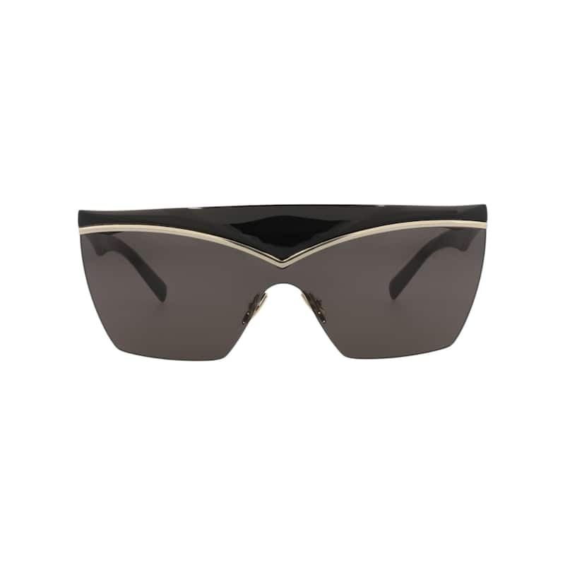 Saint Laurent Shield-Frame Injection Sunglasses - Black Black Black - Multi - Black Lens