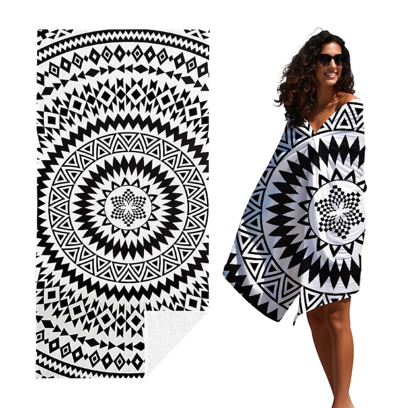 Large Boho Beach Towel Quick Dry Absorbent 30"x60"/35"x70"