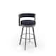 Option Navy Blue Faux Leather / Glossy Grey Metal