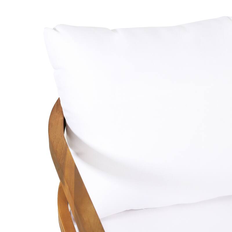 Set of 2, Outdoor Acacia Wood Patio Club Chair