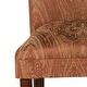preview thumbnail 7 of 9, HomePop Parsons Red/Gold Damask Dining Chair - N/A
